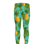 Palm Leaf Pineapple Pattern Print Men's leggings