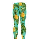 Palm Leaf Pineapple Pattern Print Men's leggings