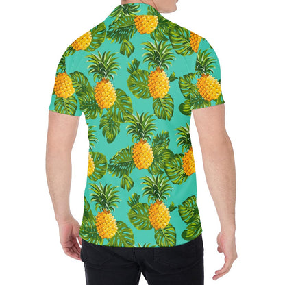 Palm Leaf Pineapple Pattern Print Men's Shirt