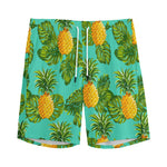 Palm Leaf Pineapple Pattern Print Men's Sports Shorts