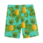 Palm Leaf Pineapple Pattern Print Men's Sports Shorts