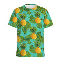 Palm Leaf Pineapple Pattern Print Men's Athletic T-Shirt