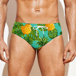 Palm Leaf Pineapple Pattern Print Men's Swim Briefs