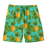 Palm Leaf Pineapple Pattern Print Men's Swim Trunks