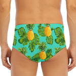 Palm Leaf Pineapple Pattern Print Men's Triangle Swim Briefs