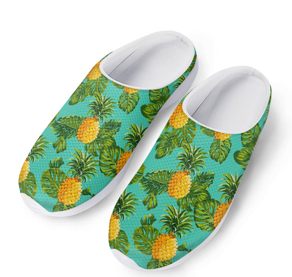 Palm Leaf Pineapple Pattern Print Mesh Casual Shoes