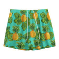 Palm Leaf Pineapple Pattern Print Mesh Shorts