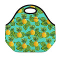 Palm Leaf Pineapple Pattern Print Neoprene Lunch Bag