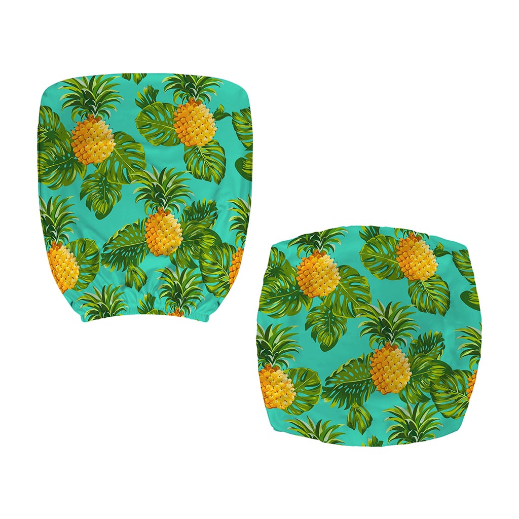 Palm Leaf Pineapple Pattern Print Office Chair Cover