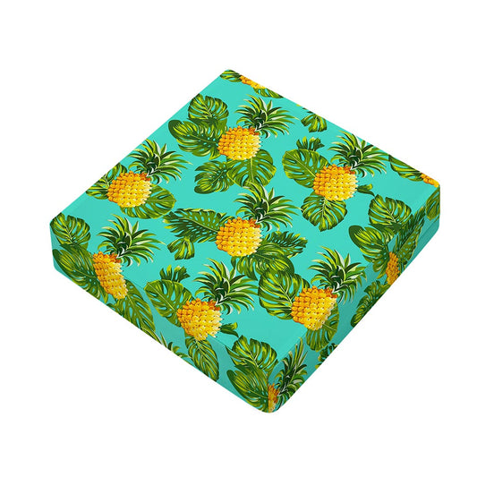 Palm Leaf Pineapple Pattern Print Outdoor Seat Cushion Cover