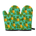 Palm Leaf Pineapple Pattern Print Oven Mitts