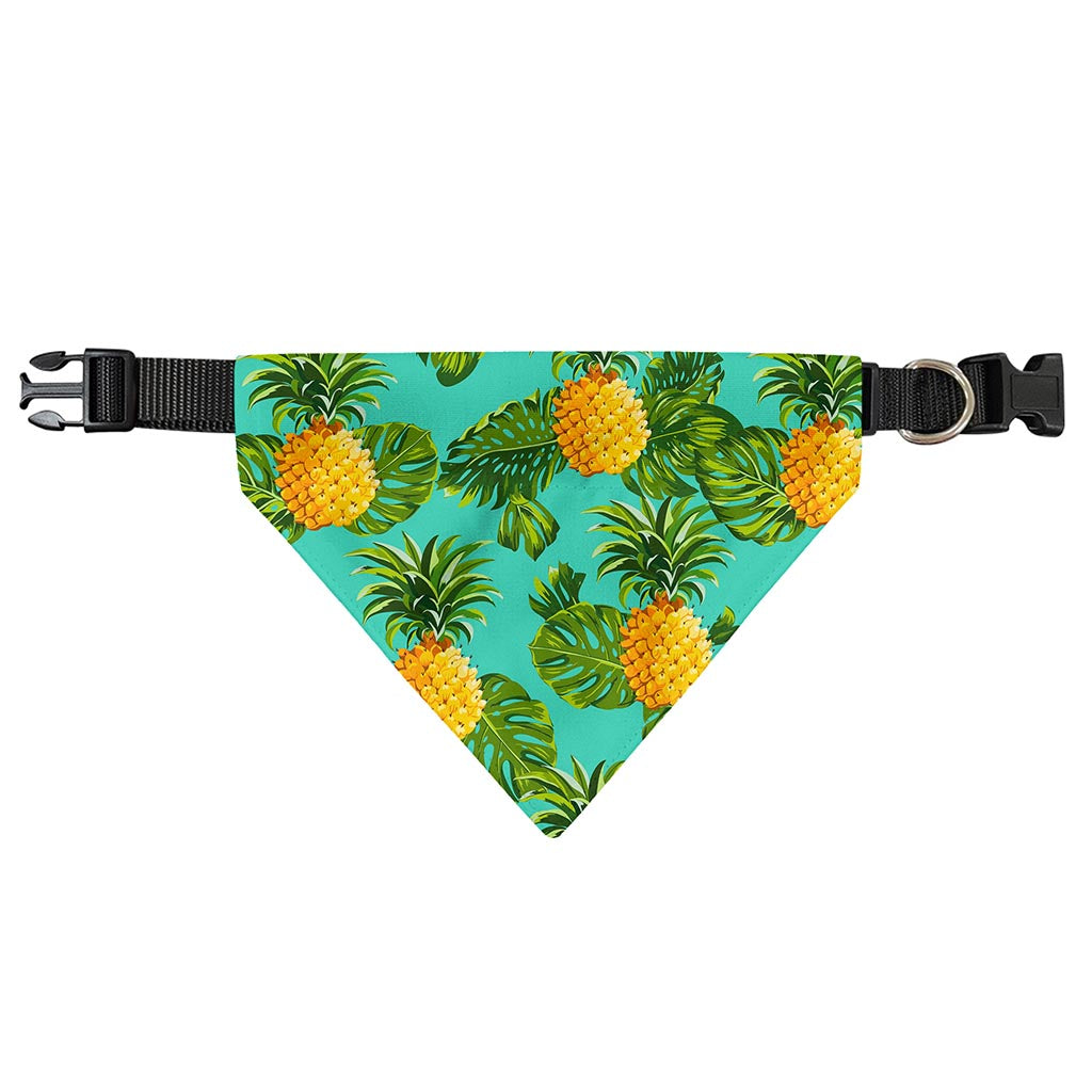 Palm Leaf Pineapple Pattern Print Over The Collar Dog Bandana