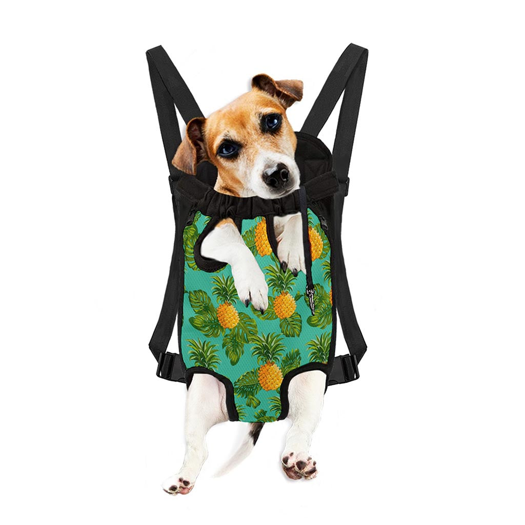 Palm Leaf Pineapple Pattern Print Pet Carrier Backpack