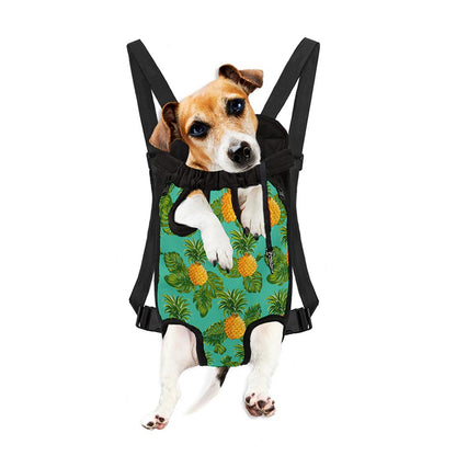 Palm Leaf Pineapple Pattern Print Pet Carrier Backpack