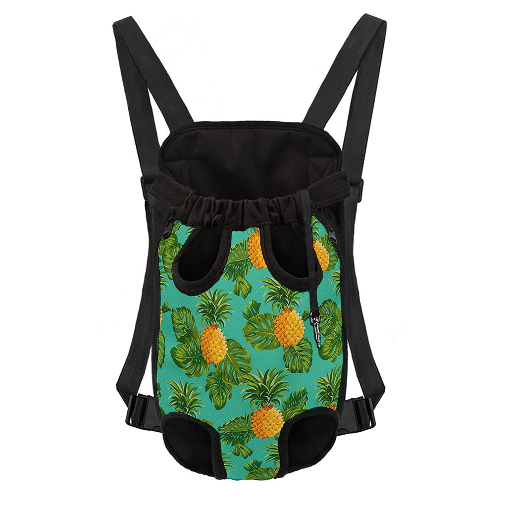 Palm Leaf Pineapple Pattern Print Pet Carrier Backpack