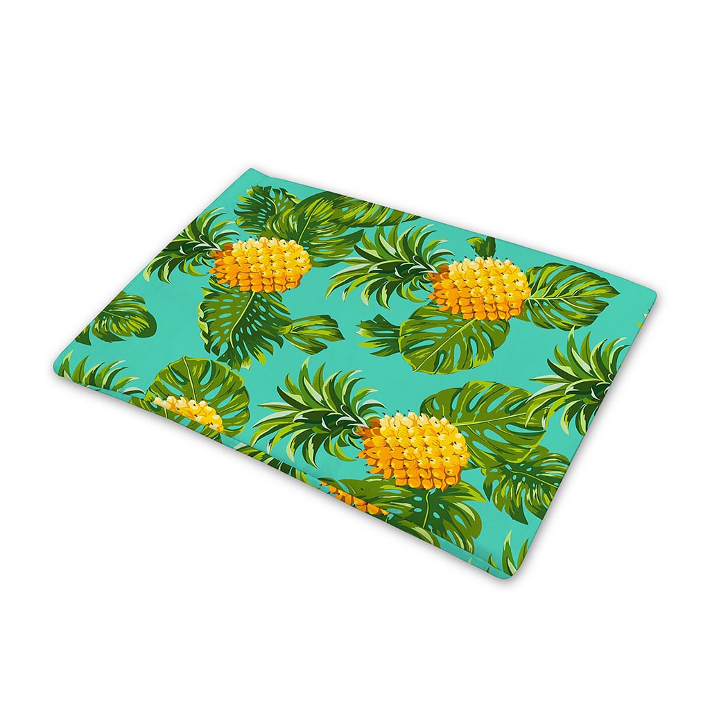 Palm Leaf Pineapple Pattern Print Pet Cooling Mat Cover