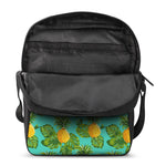 Palm Leaf Pineapple Pattern Print Rectangular Crossbody Bag