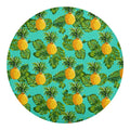Palm Leaf Pineapple Pattern Print Round Blanket