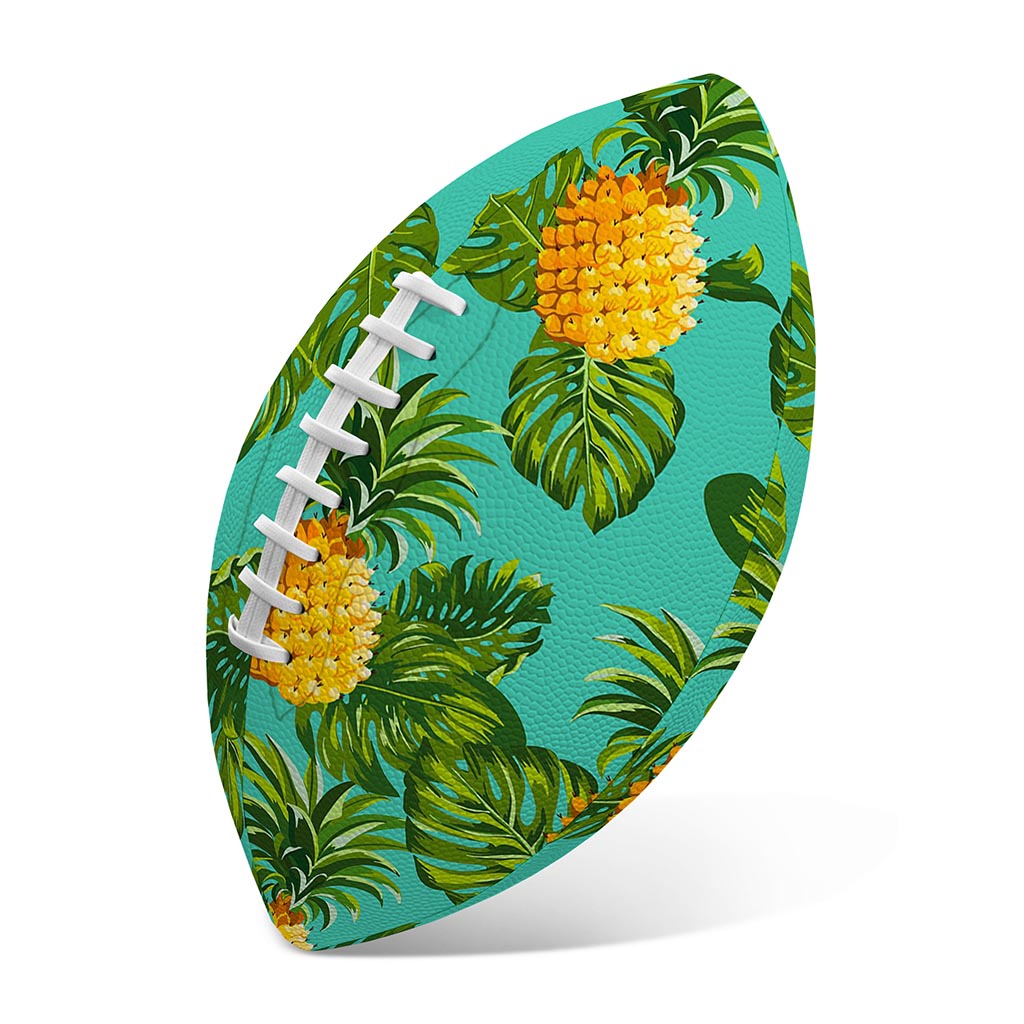 Palm Leaf Pineapple Pattern Print Rugby Ball