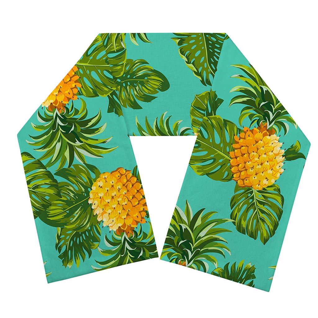 Palm Leaf Pineapple Pattern Print Scarf