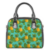 Palm Leaf Pineapple Pattern Print Shoulder Handbag