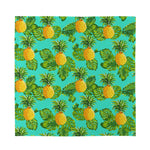 Palm Leaf Pineapple Pattern Print Silk Bandana
