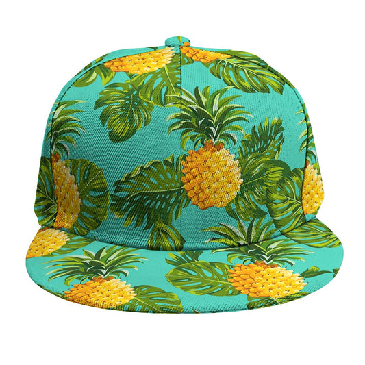 Palm Leaf Pineapple Pattern Print Snapback Cap