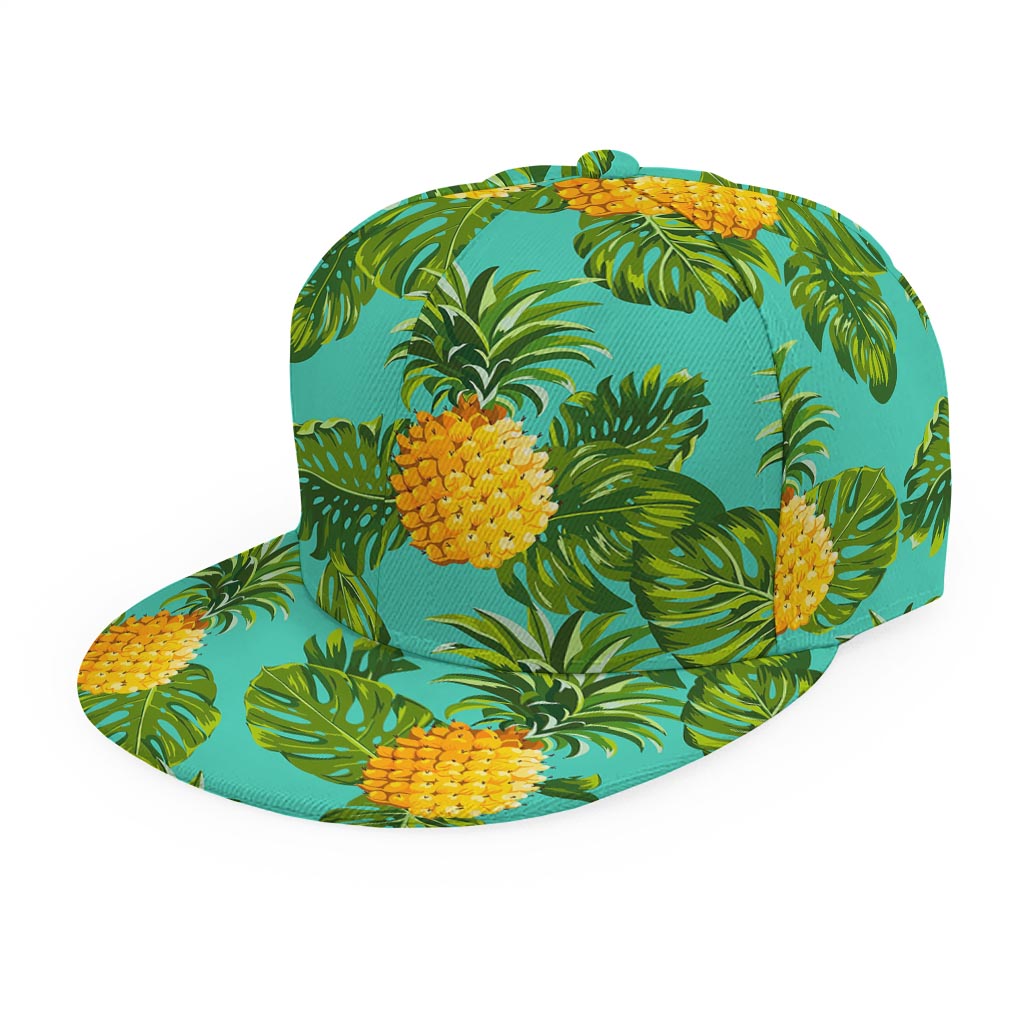 Palm Leaf Pineapple Pattern Print Snapback Cap