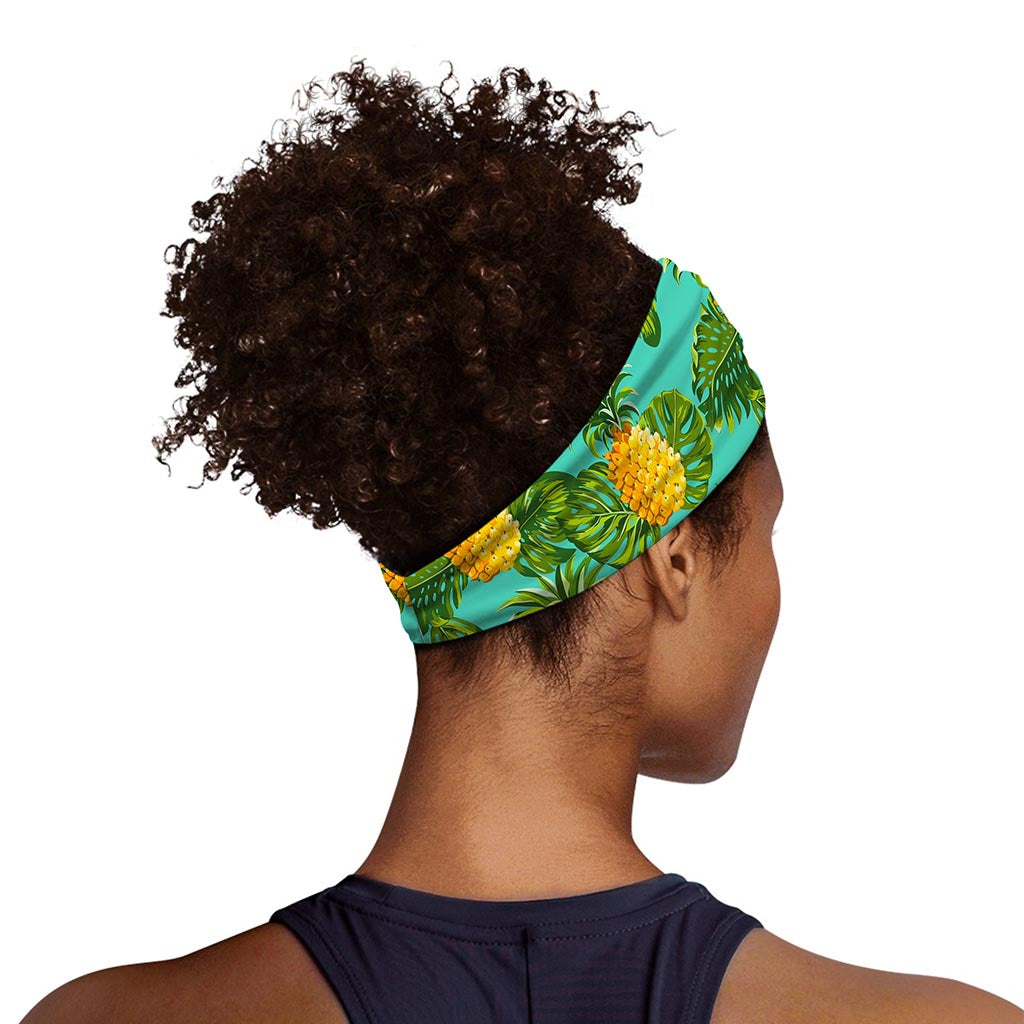 Palm Leaf Pineapple Pattern Print Sports Headband