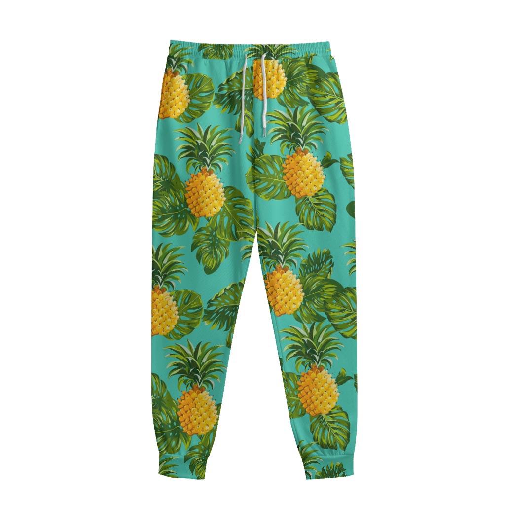 Palm Leaf Pineapple Pattern Print Sweatpants