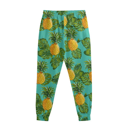 Palm Leaf Pineapple Pattern Print Sweatpants