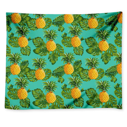Palm Leaf Pineapple Pattern Print Tapestry