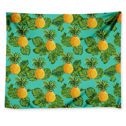 Palm Leaf Pineapple Pattern Print Tapestry