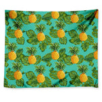 Palm Leaf Pineapple Pattern Print Tapestry