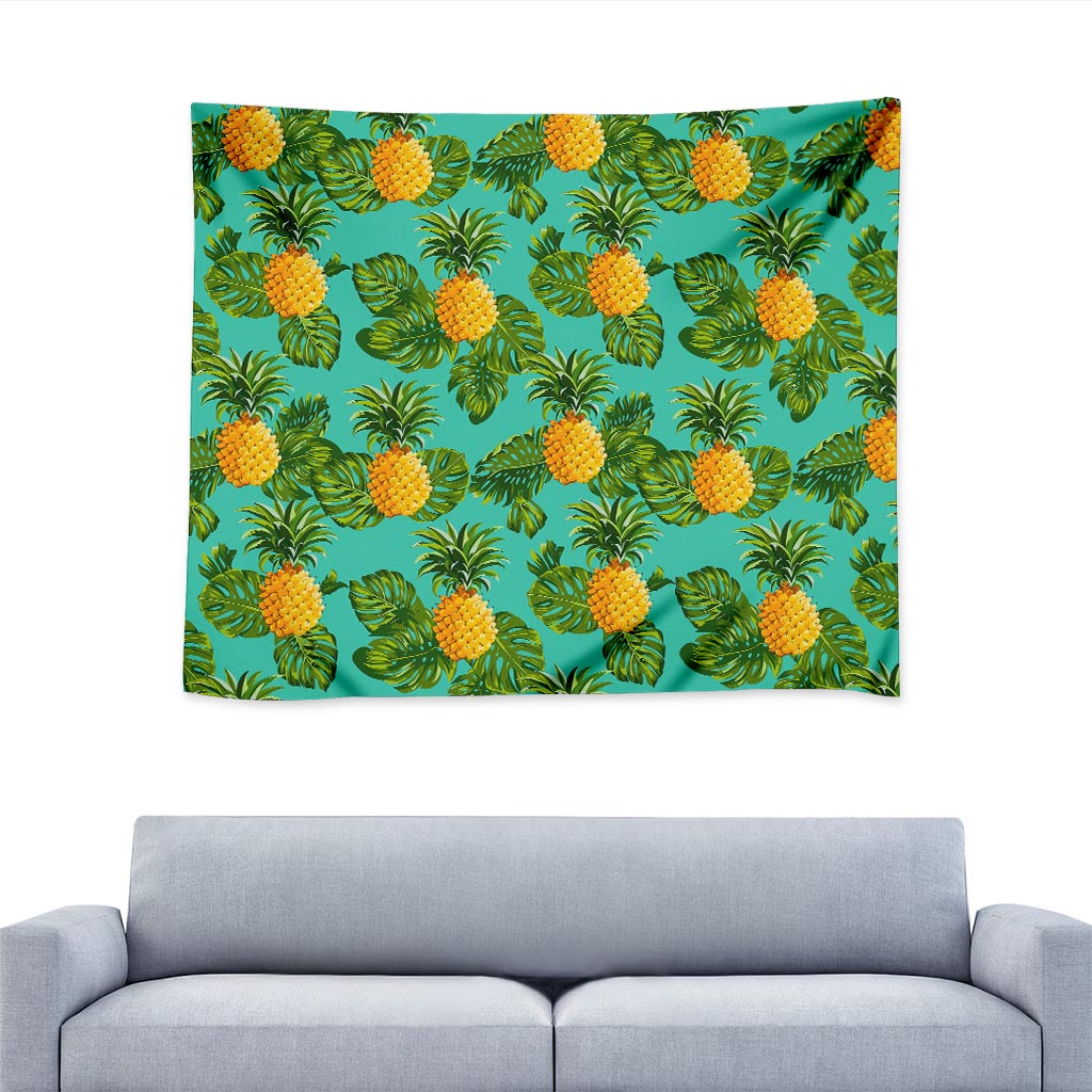 Palm Leaf Pineapple Pattern Print Tapestry