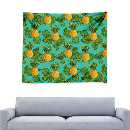 Palm Leaf Pineapple Pattern Print Tapestry