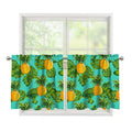 Palm Leaf Pineapple Pattern Print Tier Curtains
