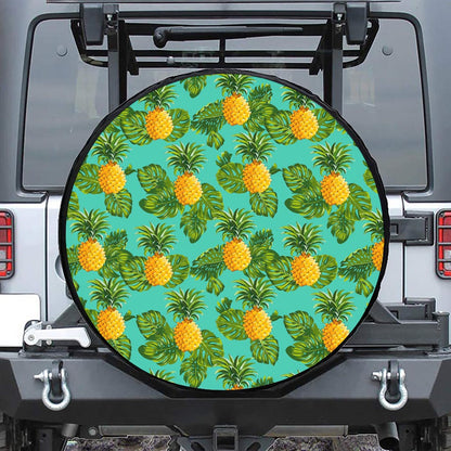 Palm Leaf Pineapple Pattern Print Tire Cover