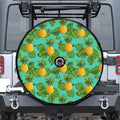 Palm Leaf Pineapple Pattern Print Tire Cover With Camera Hole