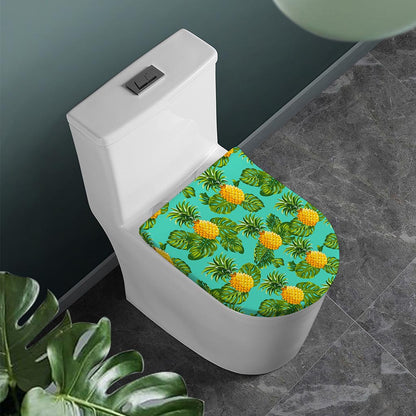 Palm Leaf Pineapple Pattern Print Toilet Lid Cover
