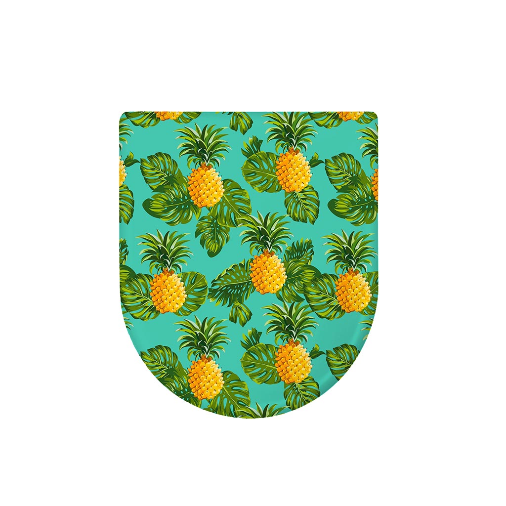 Palm Leaf Pineapple Pattern Print Toilet Lid Cover