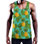 Palm Leaf Pineapple Pattern Print Training Tank Top