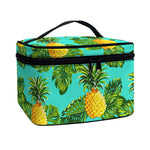 Palm Leaf Pineapple Pattern Print Travel Makeup Bag