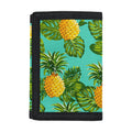 Palm Leaf Pineapple Pattern Print Trifold Wallet