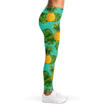 Palm Leaf Pineapple Pattern Print Women's Leggings