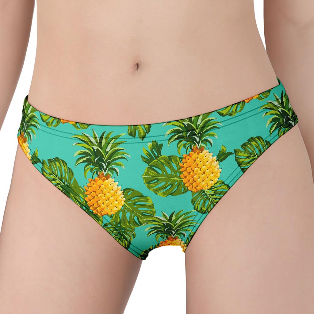 Palm Leaf Pineapple Pattern Print Women's Panties