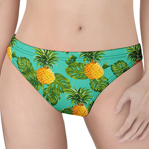 Palm Leaf Pineapple Pattern Print Women's Thong
