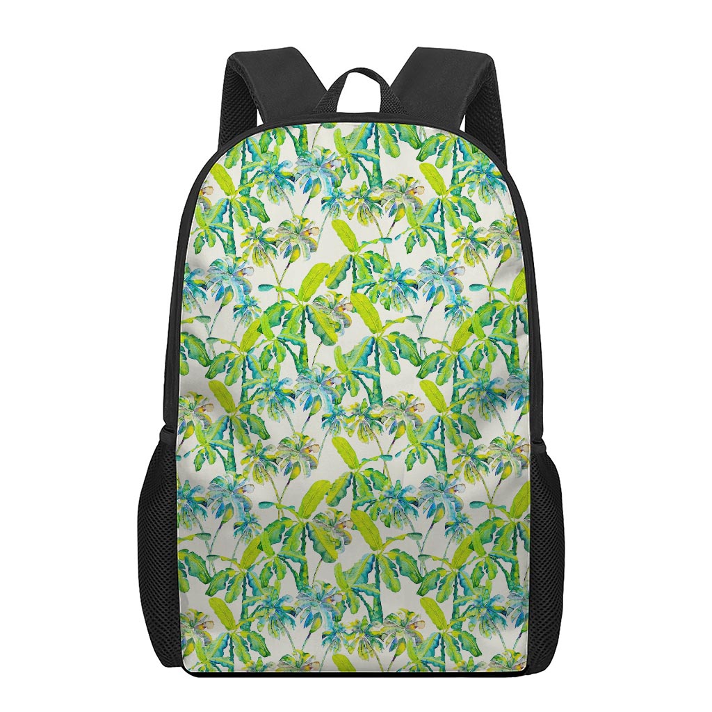 Palm Tree Banana Pattern Print 17 Inch Backpack