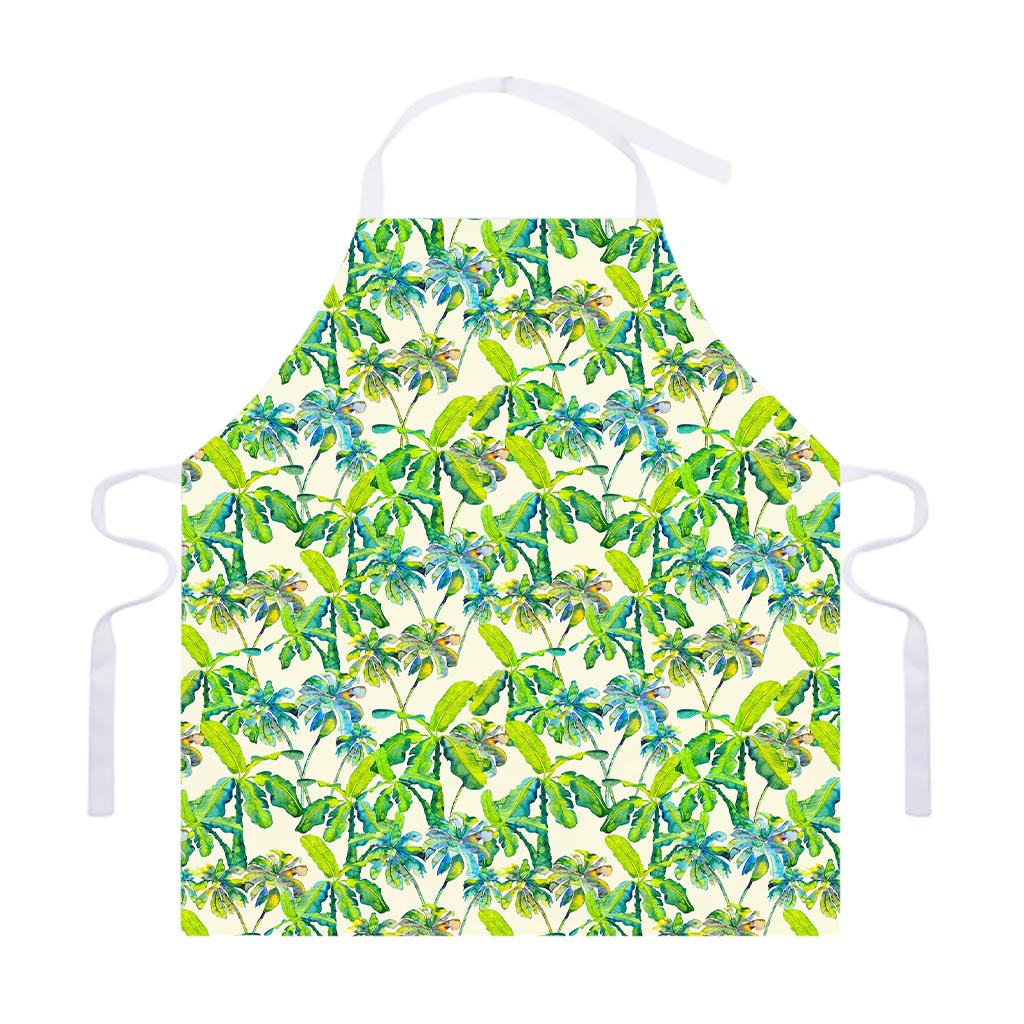 Palm Tree Banana Pattern Print Adjustable Apron