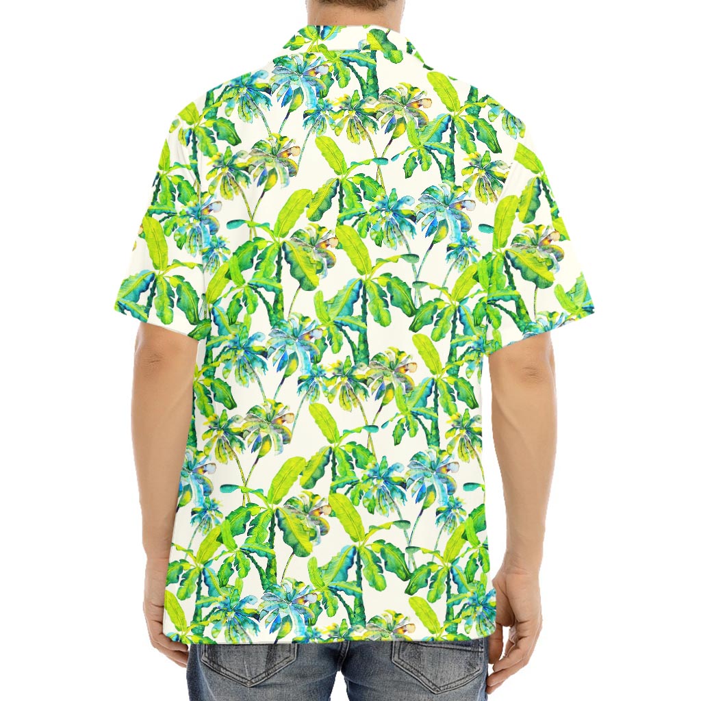 Palm Tree Banana Pattern Print Aloha Shirt